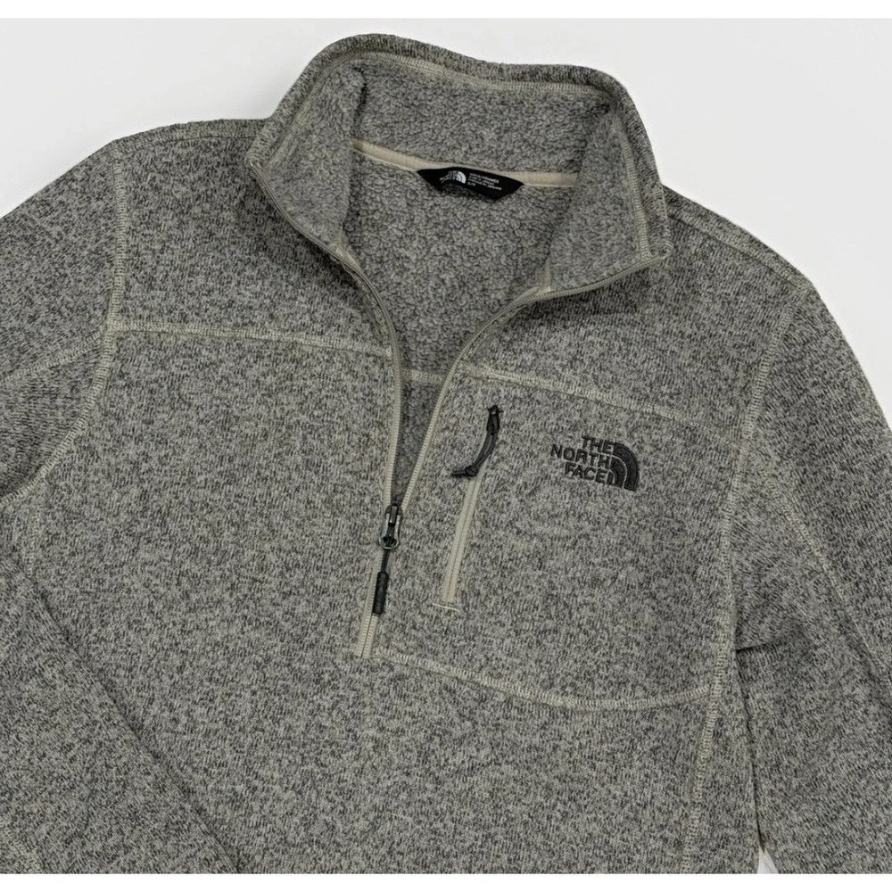 The North Face Men's Gordon Lyons 1/4 Zip Fleece Granite Bluff Tan Heather SMALL
